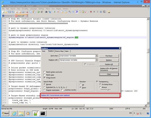 Practice Labs screenshot.